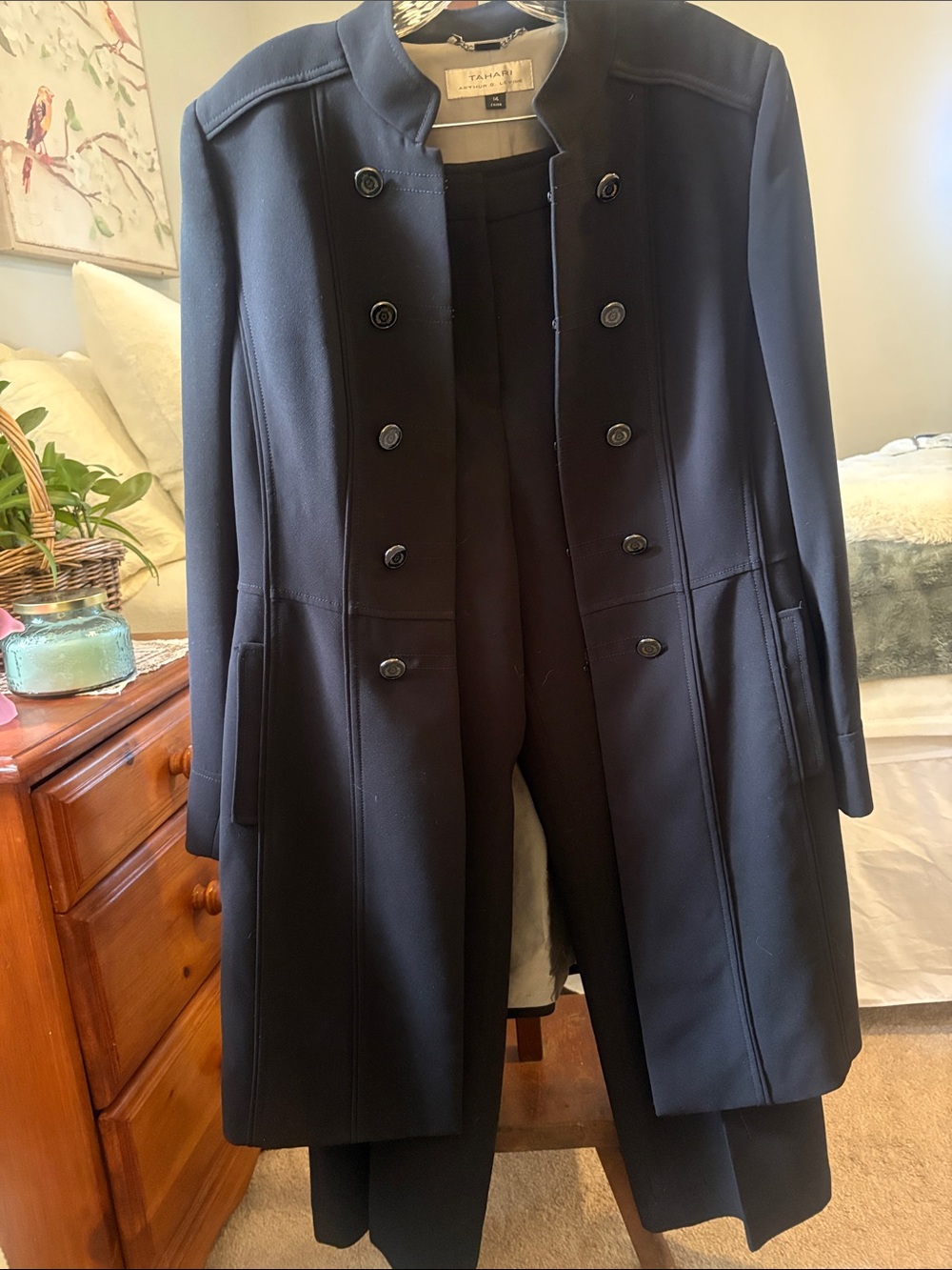 Tahari black pant suit